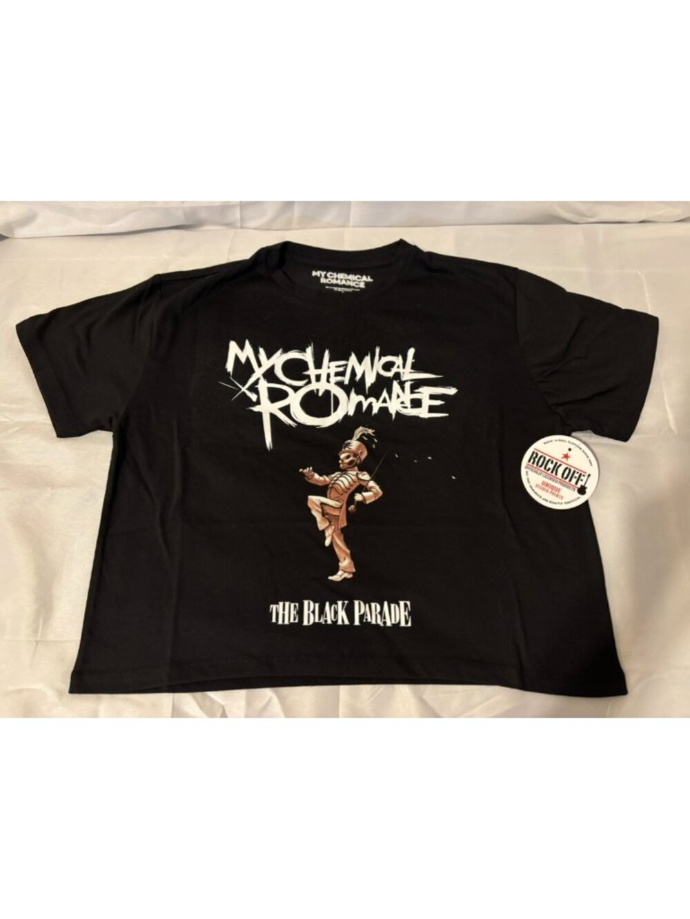 My Chemical Romance The Black Parade Rock Off Cropped T-Shirt NWT Small
